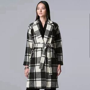 Simply Vera Wang Plaid Coat